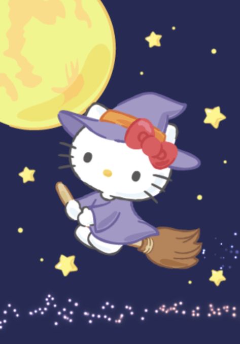 Spooky Halloween Drawings, Hello Kitty Halloween Wallpaper, Happy Halloween Gif, Christmas Kitty, Hello Kitty Printables, Kawaii Background, Halloween Gif, Hello Kitty Halloween, Halloween Drawings