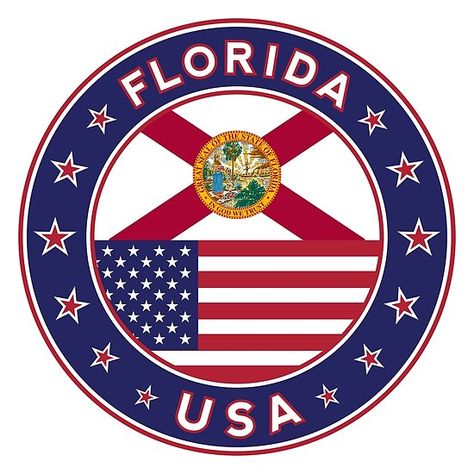 Florida, Florida t-shirt, Florida sticker, circle, Florida flag, white bg Florida Tshirt, Usa Flag Stickers, Florida State Flag, Florida Flag, Florida Poster, Florida Usa, Car Bumper Stickers, Travel Stickers, Paper Coaster