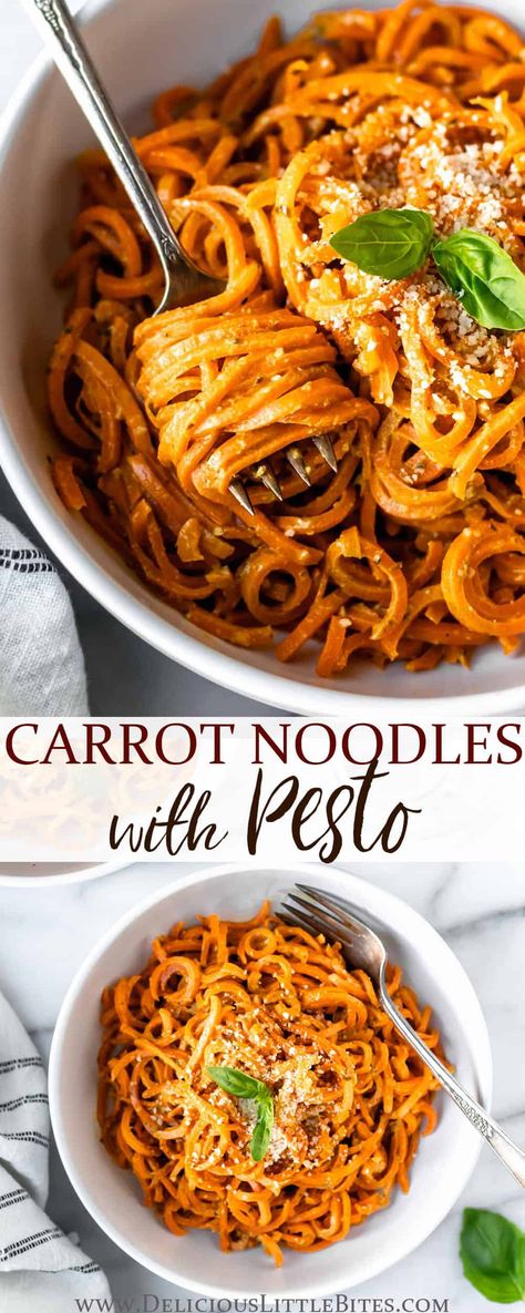 Spiral Carrot Recipes, Spiralized Carrot Recipes, Carrot Noodles Recipes, Carrot Noodle Recipes, Meals With Carrots, Carrot Zoodles, Carrot Recipes Healthy, Carrot Spaghetti, Healthy Carrot Recipes