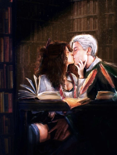 Dramione Fanfic, Studying Hard, Draco And Hermione Fanfiction, Draco Malfoy Fanart, Dramione Fan Art, Book Cover Design Inspiration, Draco And Hermione, Free Novels, Fantasy Couples