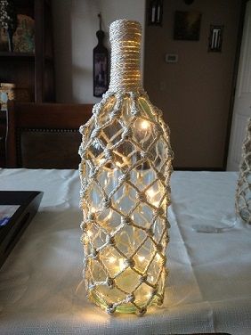 Wine Bottle Macrame, Vine Bottle, Witchy Business, Macrame Light, Rope Decor, Bottle Decor, Painted Wine Bottles, Diy Bottle Crafts, Wine Bottle Diy