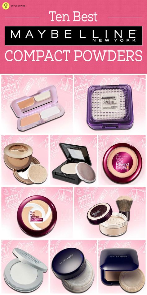 Best Maybelline Compact Powders: Every girl wants to look natural hiding out her flaws. And this why they use a compact! To even out their skin tone Maybelline Compact Powder, Best Compact Powder, Loreal Paris Makeup, Luxury Powder, Makeup Brushes Guide, Makeup Bag Essentials, It Cosmetics Foundation, Makeup Drawer Organization, Compact Powder