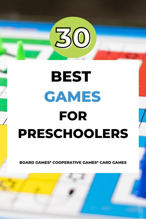 Looking for a way to introduce your child to games? Or maybe a great birthday or Christmas present for a child in your life? I have compiled the 30 best games for preschoolers, perfect for kids ages 18 months-5 years old (and beyond). We have played all of the games in this post and can personally confirm- they are great! Games To Play With Preschoolers, Games For Preschoolers, Bored Games, Mom Activities, Memory Match Game, Cooperative Games, Fun Board Games, Educational Games For Kids, Vocabulary Games