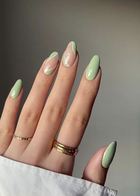 Nail Art Vert, Mint Green Nails, Hard Gel Nails, Green Nail Art, Green Nail Designs, Short Acrylic Nails Designs, Neon Nails, Short Acrylic Nails, Green Nails