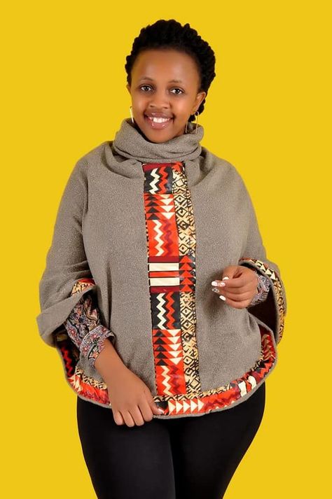 African Poncho, African Museum, Poncho Outfit, Fleece Poncho, Cape Tops, Best African Dresses, African Fashion Traditional, Ladies Poncho, Long Skirts For Women