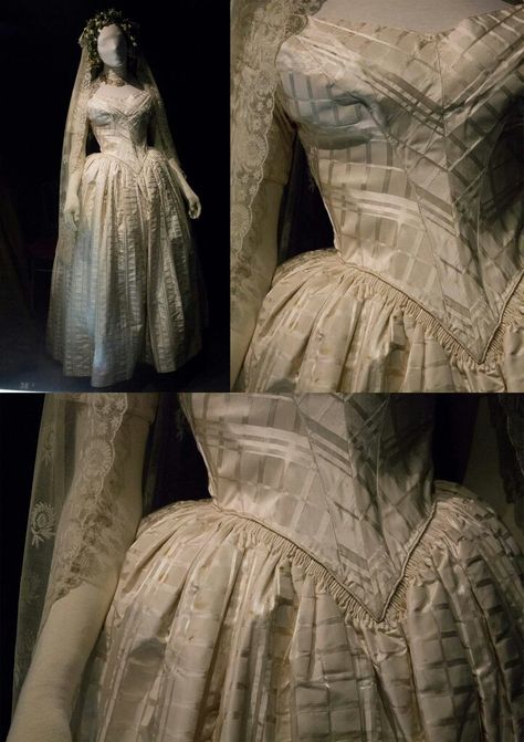 Disney Princess Reference, Chicken Soup From Scratch, 19th Century Wedding, Historical Wedding Dresses, 1840s Dress, 1840s Fashion, Wedding Dress Fashion, 1830s Fashion, 19th Century Women