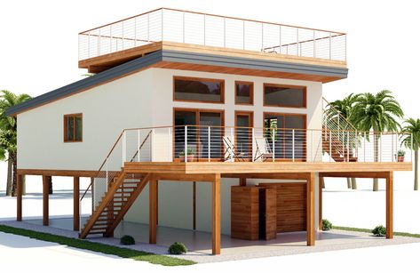 House Plans On Stilts, Small Beach House, Stilt House Plans, Beach House Flooring, Stilt House, Beach House Floor Plans, Tiny Beach House, Small Beach Houses, Beach House Plan