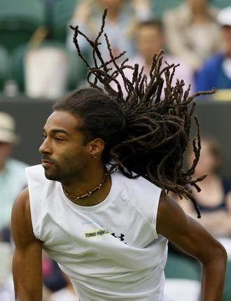 Wimbledon 2013: Day 3 - German qualifier Dustin Brown ousted Lleyton Hewitt 6-4, 6-4, 6-7 (3), 6-2. Photo: AP Jamaican Dreadlocks, Tennis Hairstyles, Brown Tennis, Dustin Brown, Lleyton Hewitt, Tennis Men, Tennis Photos, Wimbledon Tennis, Face Study