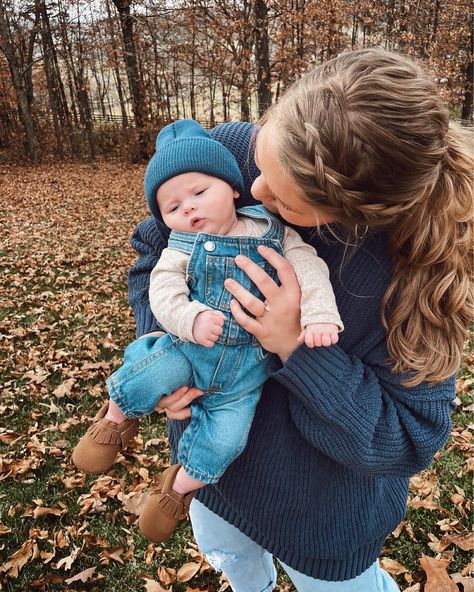 Baby Boy Jean Overalls Outfit, Jean Overalls Outfit, Jean Overall Outfits, Baby Denim Overalls, Baby Boy Jeans, Overalls Outfit, Navy Baby, Baby Moccasins, Jean Overalls