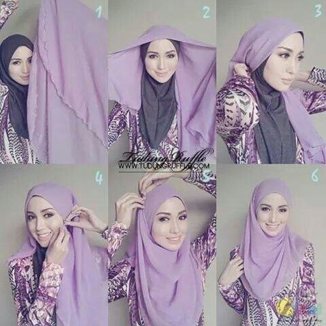 Ruffle edged scarf Tutorial Tudung, Beau Hijab, Unique Hijab, Model Rok, Simple Hijab, Hijab Style Tutorial, Hijab Niqab, Scarf Tutorial, Tutorial Hijab