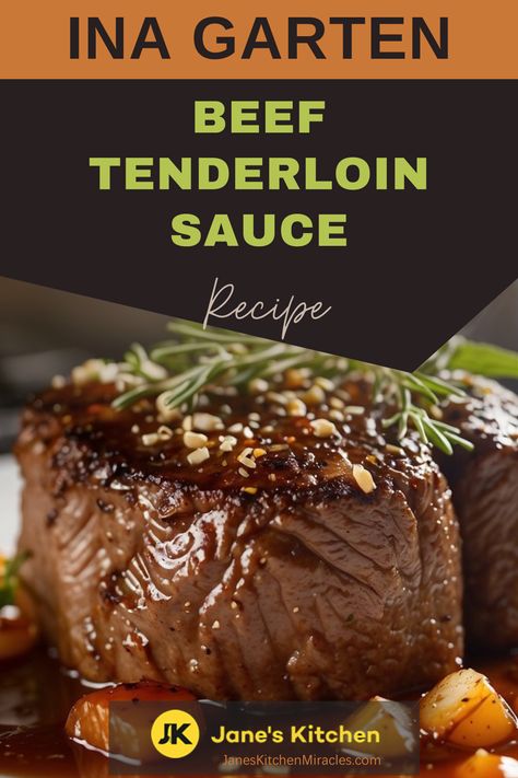 Decadent beef tenderloin with red wine sauce Beef Tenderloin Sauce, Ina Garten Beef Tenderloin, Tenderloin Sauce, Chicken Caesar Salad Recipe, Red Wine Reduction, Ina Garten Recipes, Caesar Salad Recipe, Slow Roast, Beef Tenderloin