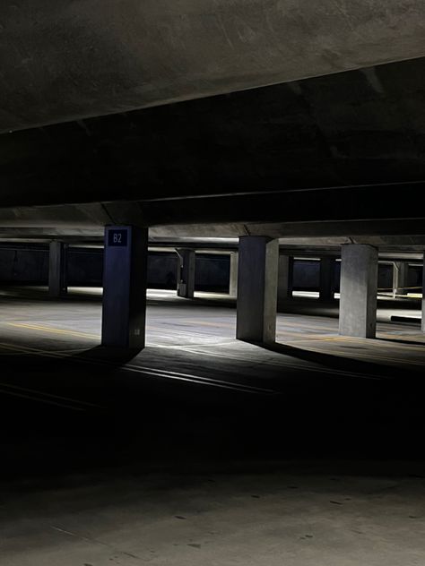 dark parking garage grudge emo aesthetic empty public place insomnia Parking Garage Background, Basement Parking Aesthetic, Liminal Space Parking Lot, Dark Parking Lot Aesthetic, Abandoned Parking Garage, Empty Parking Lot Night Aesthetic, Liminal Space Photography, Empty Aethstetic, Dark Liminal Space