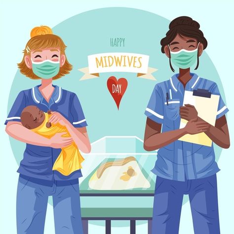 Detailed midwives day illustration | Free Vector #Freepik #freevector #celebration International Midwives Day, Midwives Day, Midwifery Student, Indian Wedding Bride, Funny Cartoon Characters, Day Illustration, Medical School Studying, Nurses Day, Baby Monitor