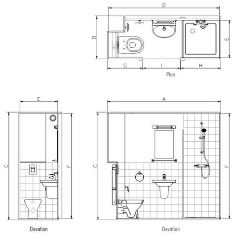 Bathroom Drawings, Shower Pods, Bathroom Plan, Elevation Drawing, Architecture Drawing Plan, Bathroom Plans, Interior Design Renderings, Interior Architecture Drawing, Interior Design Plan