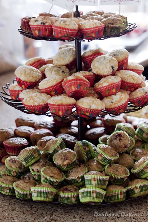 Muffin Display, Creative Brunch Ideas, Muffin Bar, Strawberry Yogurt Parfait, Blueberry Streusel Muffins, Blueberry Streusel, Graduation Brunch, Potato Frittata, Bridesmaid Brunch