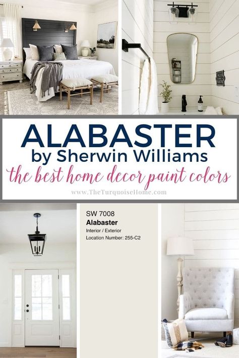 Sherwin Williams Alabaster White, Repose Gray Paint, Desert Glam, Interior Updates, Magnolia Farmhouse, Repose Gray Sherwin Williams, Home Decor Paint, Home Wall Colour, Sherwin Williams Alabaster