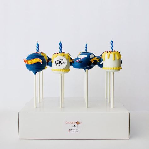 Cakepop LA on Instagram: “Hot Wheels Birthday Box! 🥳” Hot Wheels Cake Pops, Hot Wheels Cake, Chocolate Cake Pops, Hot Wheels Birthday, Birthday Cake Pops, Hot Wheel, Birthday Box, Boys Birthday, Cake Pop