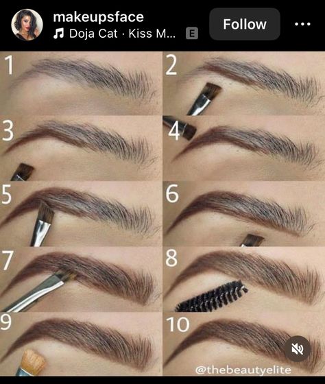 Machiaj Smokey Eyes, Make Up Mata, Makeup Contouring, How To Do Eyebrows, Membentuk Alis, Bentuk Alis, Contouring Makeup, Mekap Mata, Makeup Tip