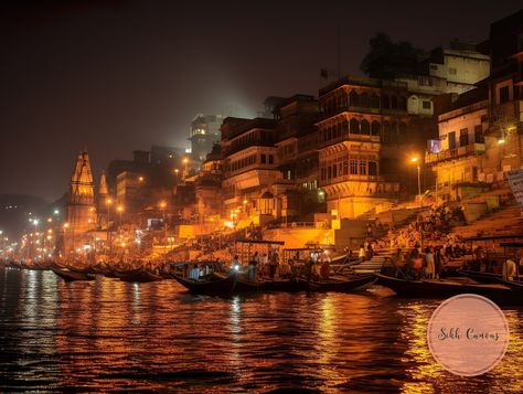 Buy Hindu Digital Art Varanasi Ghats Nights Ganga Aarti Hinduism Wall Decor Hindu Wallpaper Indian Wall Art Painting Hindu Digital Wallpaper Online in India - Etsy Varanasi Photography Ghats, Varanasi Ghat Photography, Ganga Aarti Varanasi, Varanasi Aesthetic, Hinduism Aesthetic, Divine Aesthetic, Hindu Wallpaper, Ganga Aarti, Wallpaper Indian