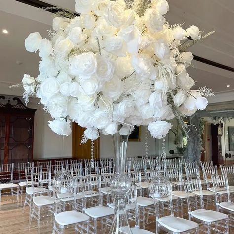 White Flower Ball Flower Arrangement Table Centerpiece Flower Ball Wedding Table Flower for Wedding Birthday Party Decor - Etsy Peonies Wedding Centerpieces, White Wedding Flowers Centerpieces, Luxury Flower Arrangement, White Floral Centerpieces, Table Centerpiece Flower, Centerpiece Flower, Flower For Wedding, Bridal Party Bouquets, White Weddings Reception