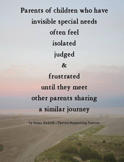 Parents of children who have invisible special needs often feel isolated, judged and frustrated until they meet other parents sharing a similar journey. Special Needs Quotes, Tourettes Syndrome, Chd Awareness, Special Needs Mom, Single Dad, Sensory Processing Disorder, Special Needs Kids, Sensory Processing, Spectrum Disorder