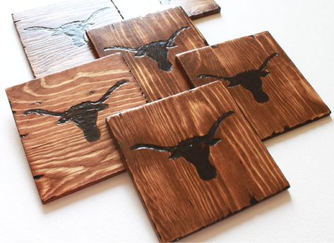 4x4 Wood Coasters Diy, Rock Coasters Diy, Wooden Coasters Wood Burning, Wood Burn Coasters Diy, Diy Wood Coaster Ideas, Wooden Coaster Design Ideas, Coaster Holder Diy, Coasters Diy Wood, Diy Coasters Wooden