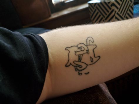 Pixies Tattoo Band, Radiohead Tattoo, Pixies Band, Pixie Tattoo, Horrible Tattoos, Master Tattoo, Bunny Tattoos, Thom Yorke, Stick And Poke