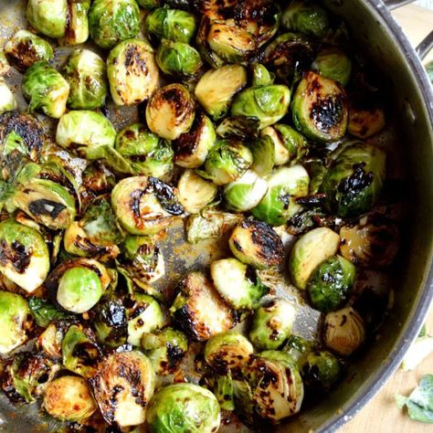 Easy Candied Brussels Sprouts - caramel and cashews Candied Brussel Sprouts, Maple Brussel Sprouts, Easy Thanksgiving Side Dishes, Thanksgiving Side Dish Recipes, Thanksgiving Recipes Side Dishes Easy, Cashew Recipes, Thanksgiving Side Dishes Easy, Potato Recipes Side Dishes, Thanksgiving Recipes Side Dishes