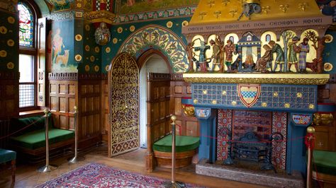 Medieval Castle Interior, William Burges, Medieval Interior, Dreamy Interior, Cardiff Castle, Castle Interior, Castle Decor, Castles Interior, Medieval Life