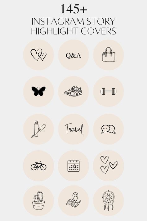 ✨ 145+ Cream Minimal Line Art Instagram highlight covers | Instant download!
Unique design icons for your amazing stories!💕

This set of 145+ covers will help you make your profile more visible and give your Instagram page a boho and unique look.

✨ These Instagram highlight covers are perfect for travelers, influencers, small businesses, bloggers, beauty gurus, photographers, event and wedding planners, and more. Caver Highlight Minimal Instagram, Cream Instagram Highlight Covers, Cute Ig Story, Highlight Ig, Minimal Line Art, Insta Highlights, Skin Advice, Ig Highlights, Feed Ig