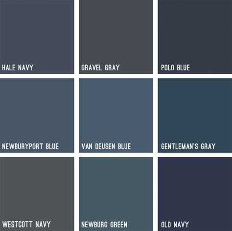 Young House Love | Picking An Exterior Paint Color | http://www.younghouselove.com Warna Cat Eksterior, Exterior Paint Schemes, Best Exterior Paint, Door Paint, Hale Navy, House Trim, Exterior Paint Color, Young House Love, Exterior Front Doors