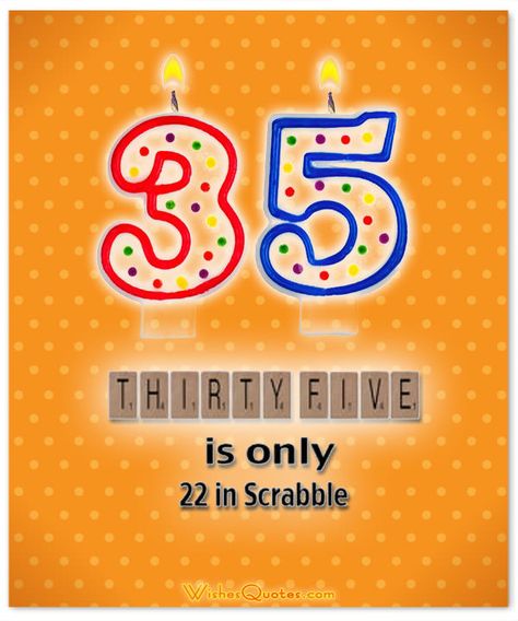 35th Birthday Wishes Card Happy 35th Birthday Quotes, 35th Birthday For Him, Happy 35 Birthday Quotes, 35th Birthday Quotes, Famous Birthday Quotes, Nice Birthday Messages, Happy 35th Birthday, Birthday Quotes For Her, Last Minute Birthday Gifts