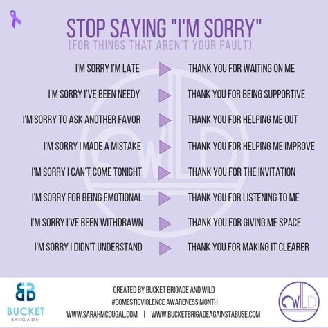 Stop saying sorry for things you don’t need to. Stop Saying Sorry Quotes, Things To Say Instead Of Sorry, How To Stop Saying Sorry, Thought Stopping, Stop Swearing, Stop Saying Sorry, Codependency Recovery, Feeling Sorry For Yourself, Identity Inspiration