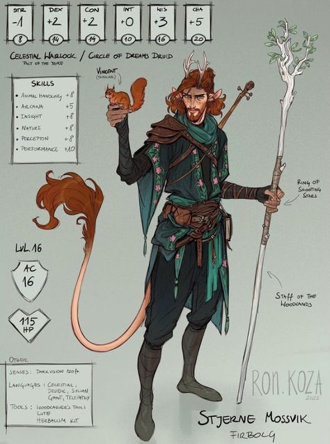 Dnd Character Profile, Dnd Character Reference Sheet, Dnd Character Design Druid, Firbolg Warlock, Druid Character Design Male, Druid Dnd Character Concept, Dnd Druid Character Design, D&d Oc, Dnd Druid Art