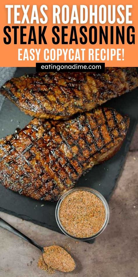 Roadhouse Steak Seasoning, Best Steak Seasoning, Texas Roadhouse Steak Seasoning, Texas Steak, Texas Roadhouse Steak, Season Steak Recipes, Homemade Dry Mixes, Dry Rub Recipes, Spice Blends Recipes