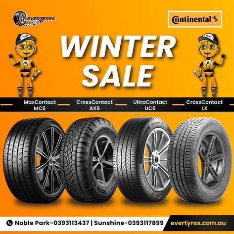 Embrace the Winter Roads with our Exclusive Sale on Continental Tyres! Don't wait, take advantage of our limited time offer and buy now at unbeatable prices. ✅ Lower Price Guarantee ✅ In-Store pickup & installation ✅ Free Metro Delivery ✅ Fast & Secure Shipping Shop Now! 4x4 Tires, Car Budget, Winter Driving, Winter Road, Tires For Sale, Winter Tyres, Tyre Brands, Fast Growing, Winter Sale