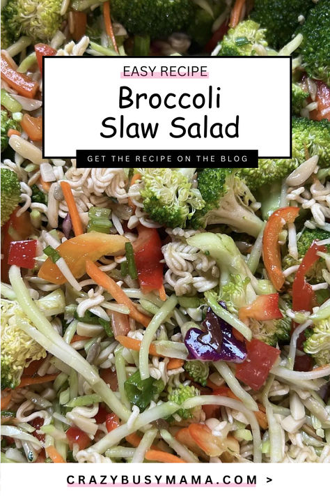 Broccoli Slaw Salad (Easy Recipe) Recipes That Use Broccoli Slaw, Recipe Using Broccoli Slaw, Brocoli Slaw Recipes, Broccoli Slaw No Mayo, Ww Broccoli Slaw Recipes, Broccoli Slaw Salad, Broccoli Slaw Recipes, Different Salads, Broccoli Slaw