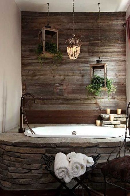 Rustic Bathroom Designs, Stone Bathroom, Decor Baie, Rustic Bathrooms, 아파트 인테리어, Bathroom Suite, Rustic Bathroom, Bath Tub, Southern Charm