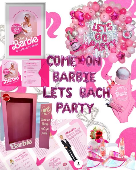 Barbie Hens Theme, Barbie And Ken Bachelorette Party, Bachelorette Party Barbie Theme, Barbie Hen Do, Barbie Bachelorette Party Decorations, Barbie Hens Party, Barbie Bachelorette Party Ideas, Barbie Theme Bachelorette Party, Barbie Theme Bachelorette