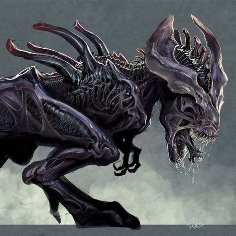 Xenomorph t-rex Giger Alien, Giger Art, Aliens Vs Predator, Alien Xenomorph, Creature Fantasy, Alien Predator, Arte Alien, Aliens Movie, Alien Concept