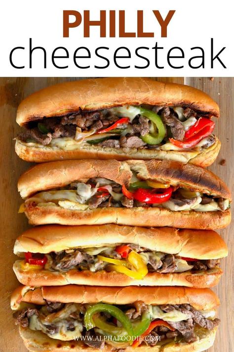 Get an authentic taste of one of the USA's most popular regional sandwiches with my homemade Philly cheesesteak recipe – the perfect Philly cheesesteak sandwich for impressing a crowd. Cheesesteak Recipes, Steak Subs, Philly Cheese Steak Sandwich Recipe, Homemade Philly Cheesesteak, Camp Living, Sandwich Pictures, Bagel Sandwiches, Farmhouse Recipes, Cheesesteak Sandwich