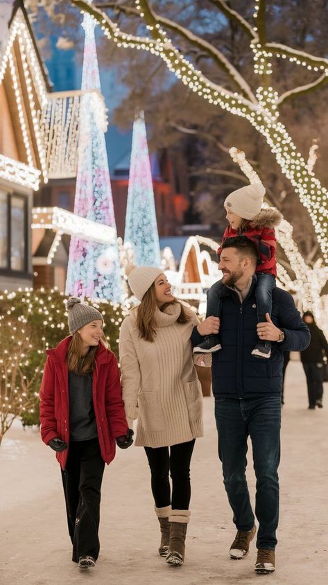 Nyc Christmas Bucket List, Downtown At Night, New York Christmas Outfits, Bucket List For Families, Snow City, City Holiday, Rockefeller Center Christmas Tree, Rockefeller Center Christmas, Nyc Holidays