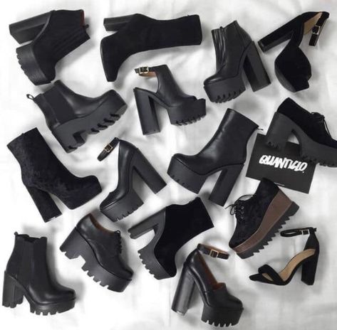 Goth Shoes, Fashion Shoes Heels, Cute Shoes Heels, Shoes Outfit Fashion, Stunning Shoes, Girly Shoes, Aesthetic Shoes, Swag Shoes, Soft Grunge