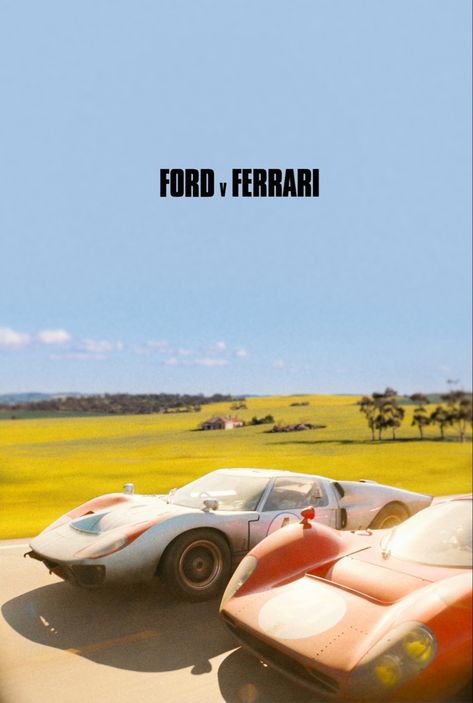 Ford V Ferrari Poster, Ford Vs Ferrari Wallpaper Iphone, Ford V Ferrari Wallpaper, Ford Vs Ferrari Aesthetic, Ford Vs Ferrari Poster, Ford Vs Ferrari Wallpaper, Couple Cars, F1 Poster Design, Ford Vs Ferrari