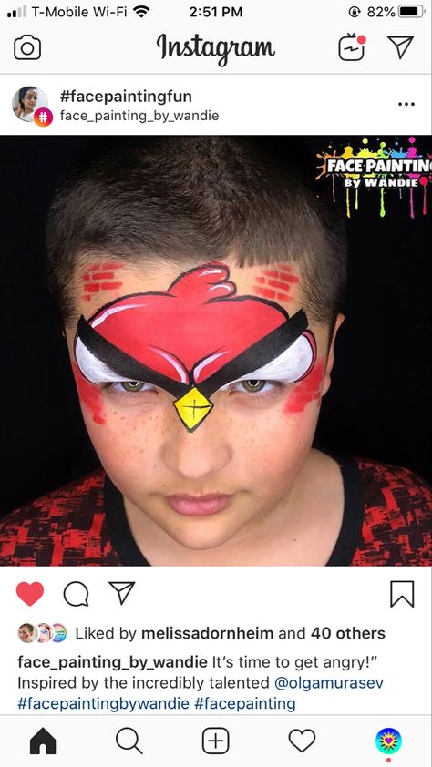 Angry Birds, Face Paint, Carnival Face Paint, Carnival, Birds, Paint, Art