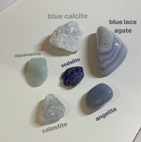 Types Of Rocks, Crystal Vibes, Crystal Aesthetic, Spiritual Crystals, Pretty Rocks, Blue Calcite, Cool Rocks, Crystal Shop, Summer Evening