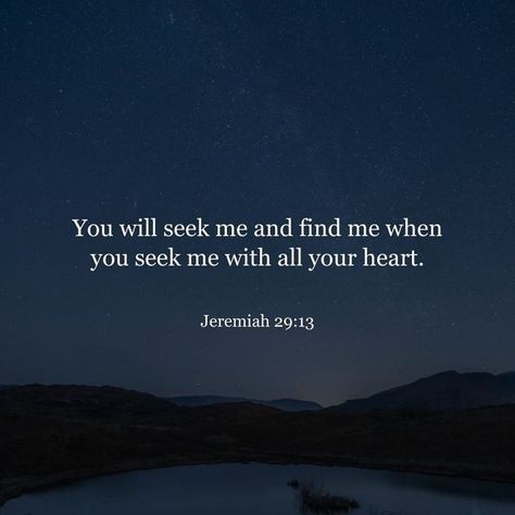 Bobby Gruenewald on Instagram: "You will seek me and find me when you seek me with all your heart. -Jeremiah 29:13" Comforting Scripture, Jeremiah 29 13, Seek Me, Jeremiah 29, Seeking God, Bible Quotes Prayer, Scripture Quotes, Christian Inspiration, Christian Life