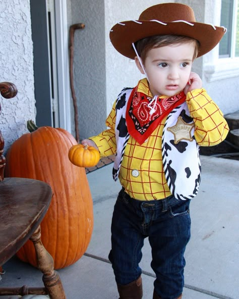 Toddler Woody Costume Woody Costume Toddler, Diy Woody Costume, Toddler Boy Halloween Costumes, Woody Costume, Toy Story Halloween, Toy Story Party Decorations, Twin Halloween, Twin Halloween Costumes, Themed Halloween Costumes