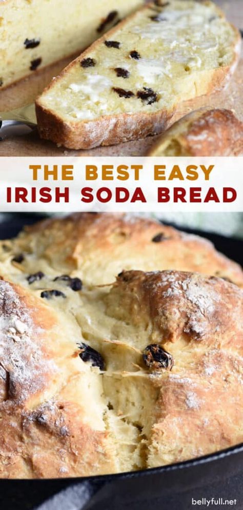 Soda Bread With Raisins, Easy Irish Soda Bread, Irish Recipes Authentic, Muffins Blueberry, Irish Bread, Soda Bread Recipe, Keto Bread Recipe, Irish Desserts, Irish Soda Bread Recipe