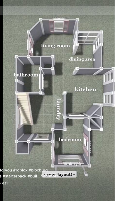 bloxburg small house layouts Roblox Layout Ideas 2 Story, Bloxburg One Person House Layout, Houses To Build On Bloxburg Layout, Bloxburg Small 2 Story House Layout, House Design Bloxburg 2 Story Layout, House Bloxburg Layout 2 Story, Bloxburg House Layouts 2 Story Small Family Home, Aesthetic Bloxburg Layout, 2 Story House Layout Bloxburg